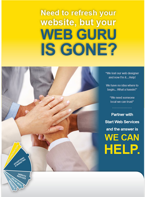 Need to refresh your website, but your Web guru is gone? We can help!