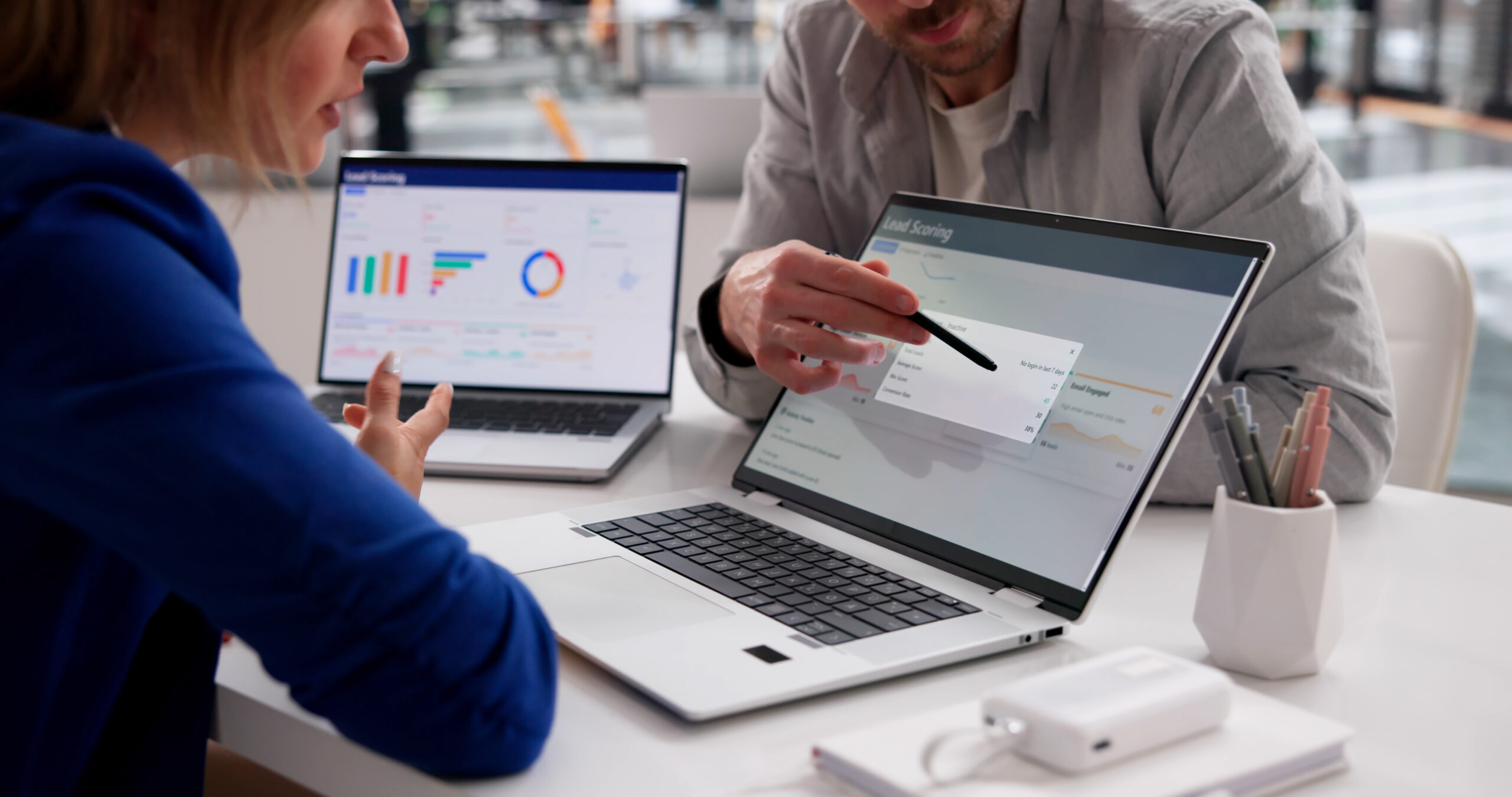 Sales Manager Analyzes Customer Loyalty Dashboard To Enhance Corporate Workflow And Sales Strategy