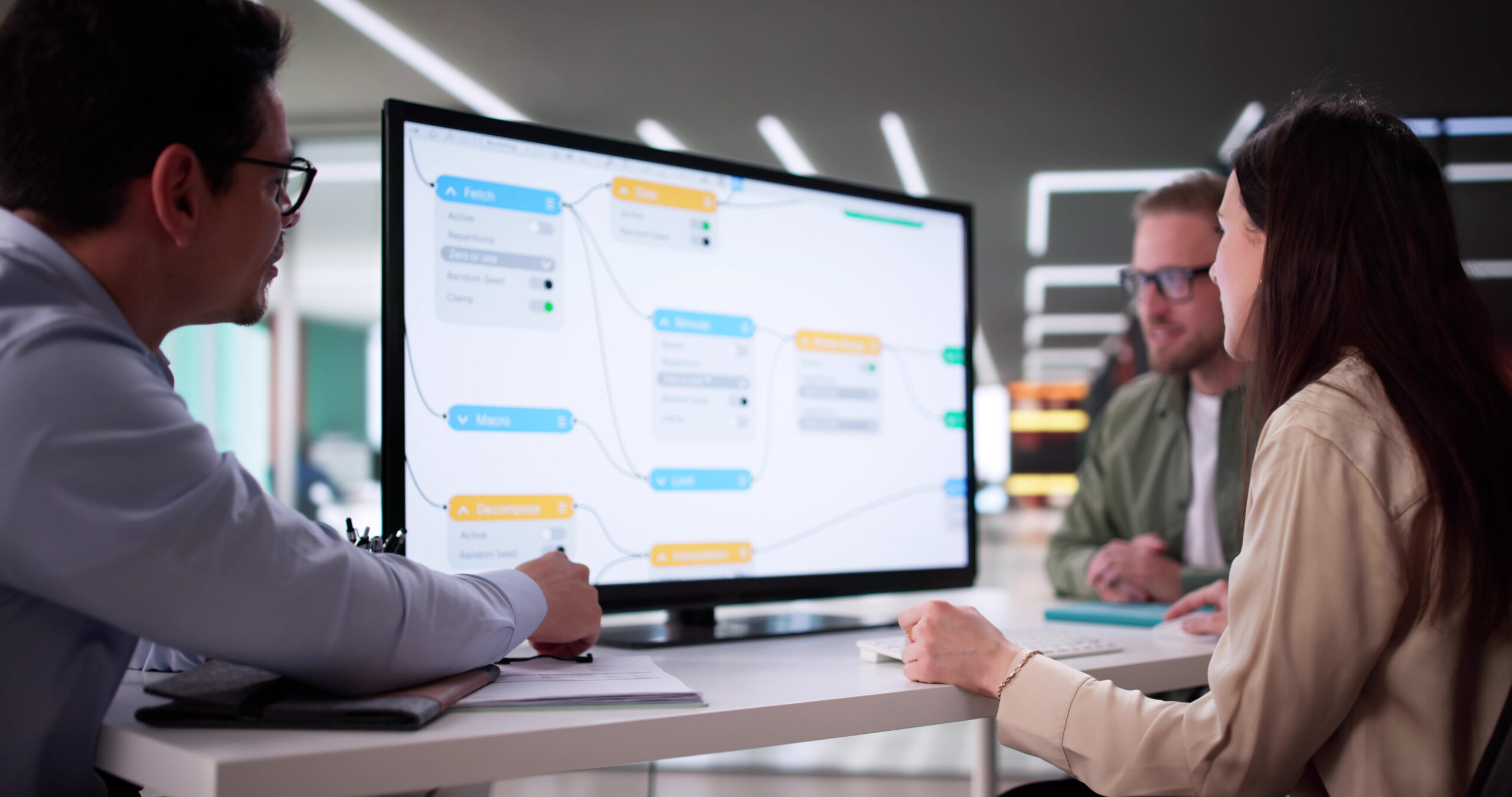 Engineers Are Using The Node Editor For AI Business Research. Leaders In The Training, Cyber Security